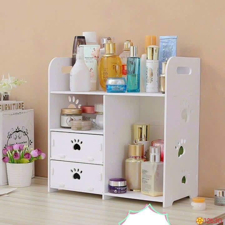 KỆ ĐỤNG MỸ PHẨM HOẠ TIẾT CHÂN CÚN ĐÁNG YÊU